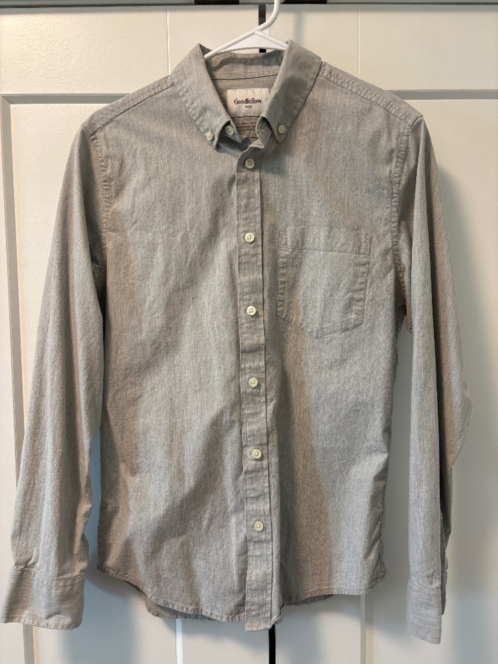 Men’s Gray Button-down Dress Shirt